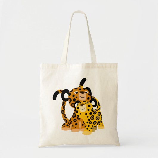 Cartoon Jaguars in Love Bag Tote Bag (Voorkant)