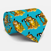 Cartoon Jaguars in Love Stropdas (Opgerold)