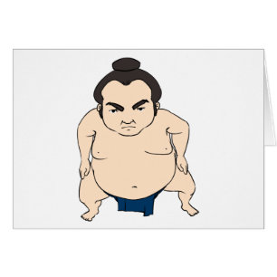 Cartoon Japanse Sumo Wrestler