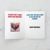 Cartoon Je maakt me puzzel hart verjaardag Kaart (Binnen)