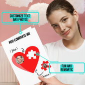 Cartoon Je maakt me puzzel hart verjaardag Kaart