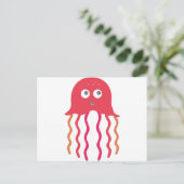 Cartoon Jellyfish Briefkaart (Staand voorkant)