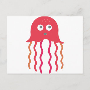 Cartoon Jellyfish Briefkaart
