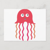 Cartoon Jellyfish Briefkaart (Voorkant)