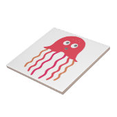 Cartoon Jellyfish Tegeltje (Zijkant)