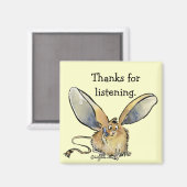 Cartoon Jerboa Dank u Gift Magnet (Voorkant / Achterkant)