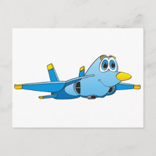 Cartoon Jet Briefkaart