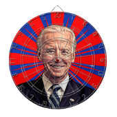 Cartoon Joe Biden Face Dartboard Dartbord (Voorkant)
