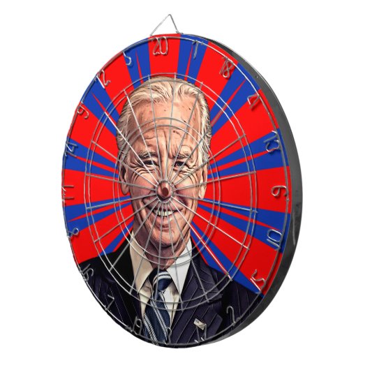 Cartoon Joe Biden Face Dartboard Dartbord (Voorkant Rechts)