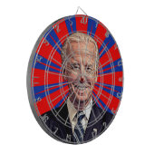 Cartoon Joe Biden Face Dartboard Dartbord (Voorkant Links)