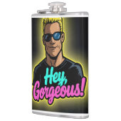 Cartoon Johnny Bravo-Style Karakter Heupfles (Links)