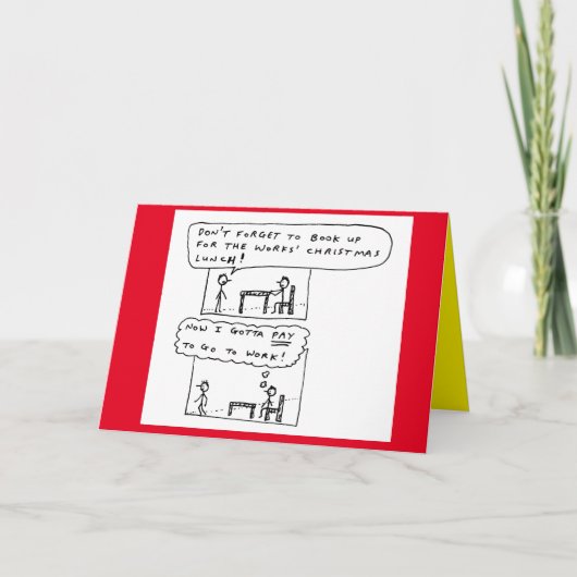 Cartoon Joke Feestdagen Kaart (Voorkant)