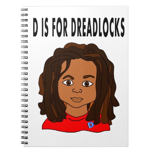cartoon jongen dreadlocks schoolnotebook notitieboek (Voorkant)