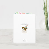 cartoon JRT-meisje met een leuk feest Kaart (Achterkant)