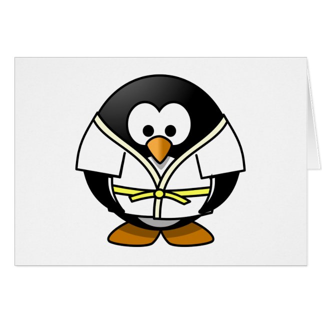 Cartoon Judo Penguin (Voorkant Horizontaal)