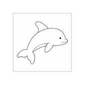Cartoon Jumping Dolphin Color Me Rubberstempel (Afrduk)