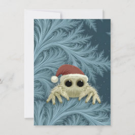 Cartoon Jumping Spider Christmas Cards Feestdagenkaart