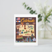 Cartoon Kaart van Colorado (Staand voorkant)