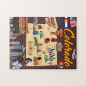 Cartoon Kaart van Colorado Legpuzzel (Horizontaal)