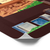 Cartoon Kaart van Colorado Poster (Hoek)