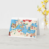 Cartoon kaart van de Middellandse Zee (Gele Bloem)