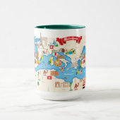 Cartoon kaart van de Middellandse Zee Mok (Midden)