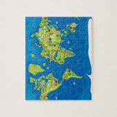 Cartoon Kaart van de Wereldpuzzel Legpuzzel (Verticaal)