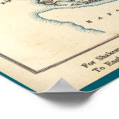 Cartoon kaart van Denemarken (1868) Poster (Hoek)