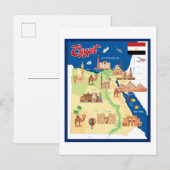 Cartoon Kaart van Egypte (Voorkant / Achterkant)