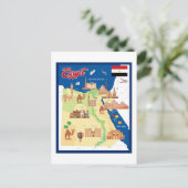 Cartoon Kaart van Egypte (Staand voorkant)