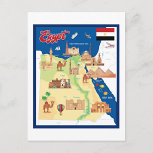 Cartoon Kaart van Egypte
