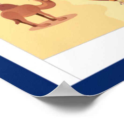 Cartoon Kaart van Egypte Poster (Hoek)