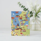 Cartoon Kaart van Europa (Staand voorkant)