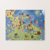 Cartoon Kaart van Europa Legpuzzel (Horizontaal)