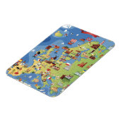 Cartoon Kaart van Europa Magneet (Linkerzijde)