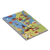 Cartoon Kaart van Europa Notitieboek (Rechterzijde)