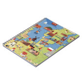 Cartoon Kaart van Europa Notitieboek (Linkerzijde)