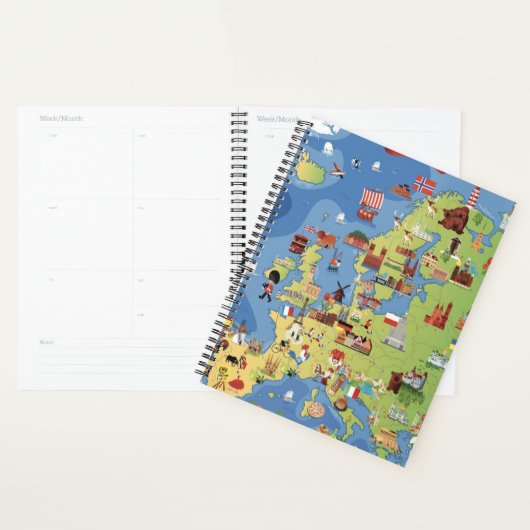 Cartoon Kaart van Europa Planner (Display)