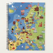 Cartoon Kaart van Europa Planner (Voorkant)