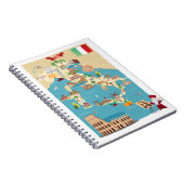 Cartoon Kaart van Italië Notitieboek (Rechterzijde)