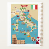 Cartoon Kaart van Italië Planner (Achterkant)