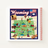 Cartoon Kaart Wyoming Notitieboek (Achterkant)