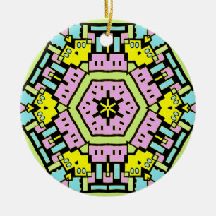 Cartoon Kaleidoscoop 01 Keramisch Ornament
