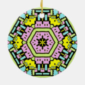 Cartoon Kaleidoscoop 01 Keramisch Ornament (Achterkant)