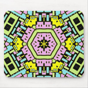 Cartoon Kaleidoscoop 01 Muismat