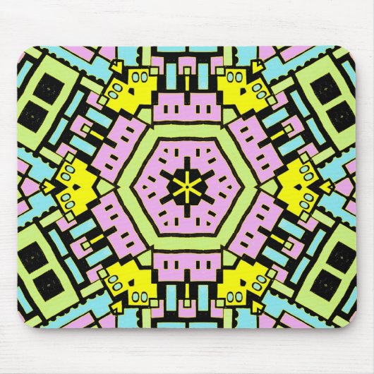 Cartoon Kaleidoscoop 01 Muismat (Voorkant)