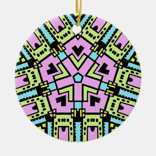 Cartoon Kaleidoscoop 02 Keramisch Ornament (Voorkant)