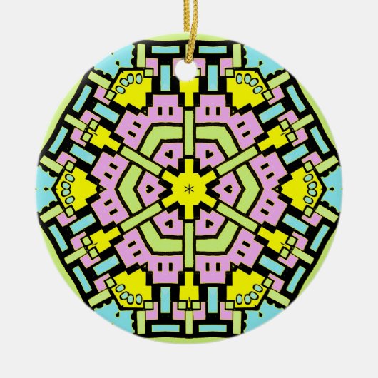 Cartoon Kaleidoscoop 05 Keramisch Ornament (Voorkant)