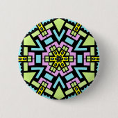 Cartoon Kaleidoscope Ronde Button 5,7 Cm (Voorkant)
