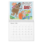 Cartoon kalender voor alle seizoenen (Feb 2026)